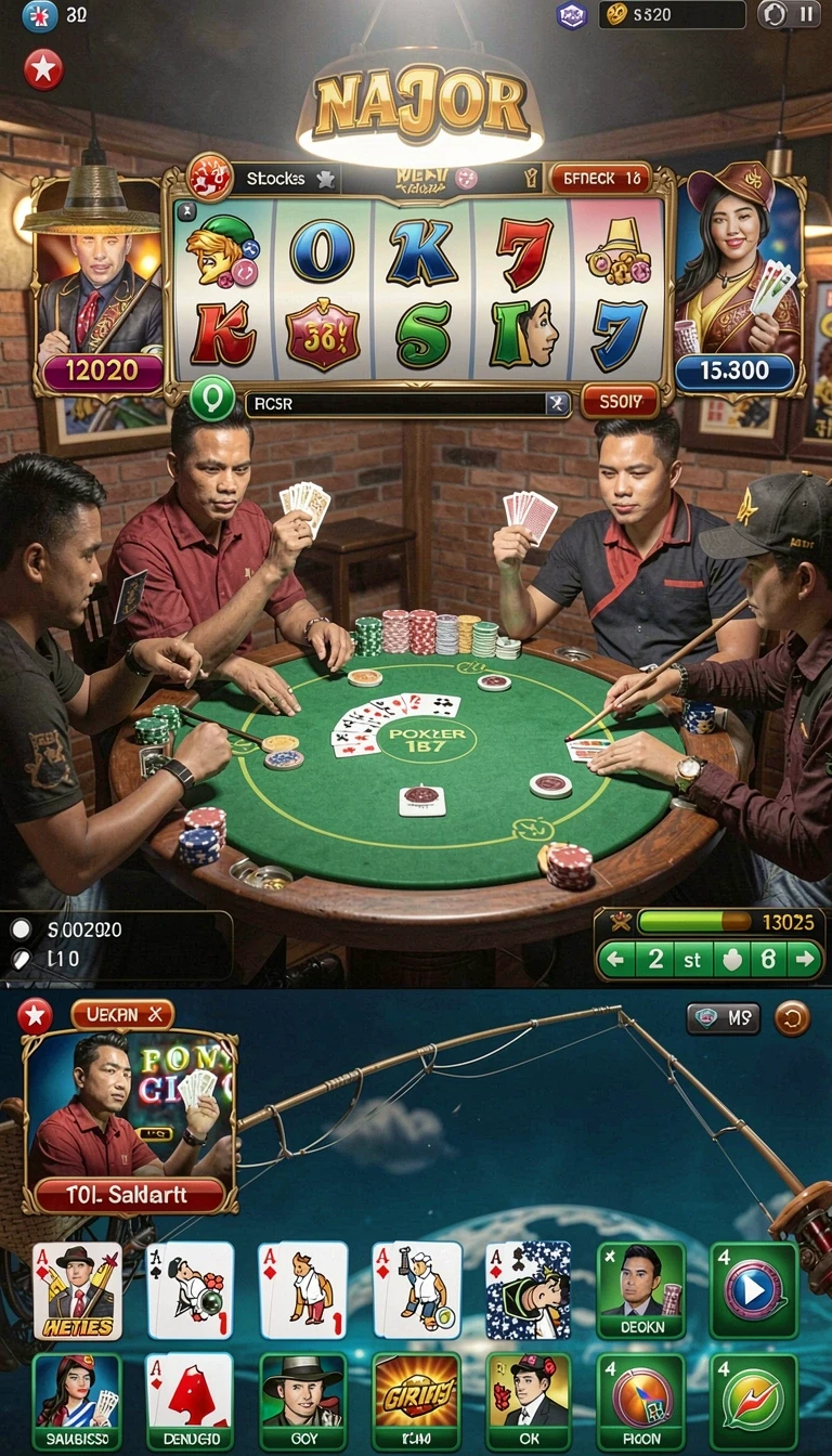 Beragam pilihan permainan menarik dalam aplikasi slotbom77 App APK Terbaru.